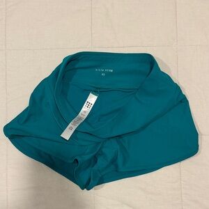 Title Nine Teal Performance Shorts